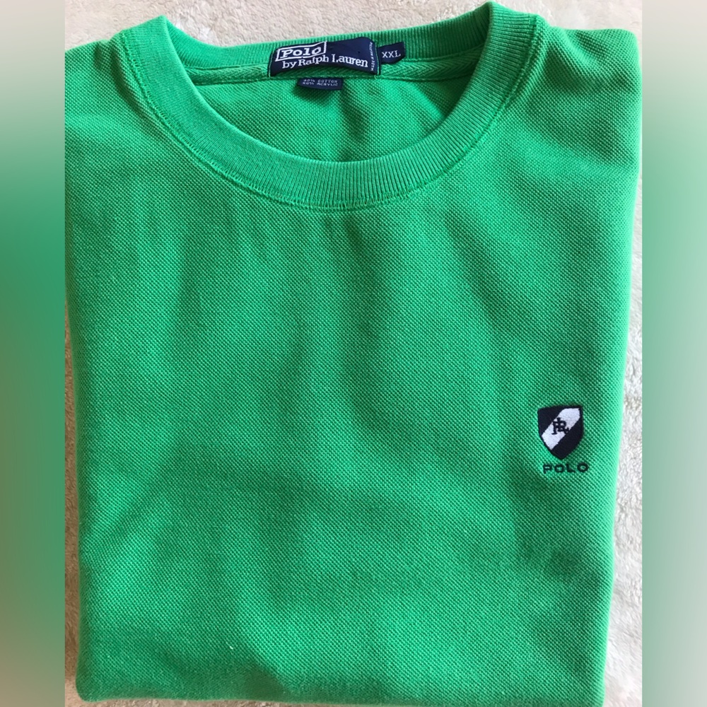 Polo Golf Ralph Lauren Pebble Beach Green Fleece Mesh Sweatshirt